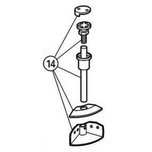 Huppe 1002, 055384 plafondbevestiging met hoekkapje *Niet meer leverbaar*