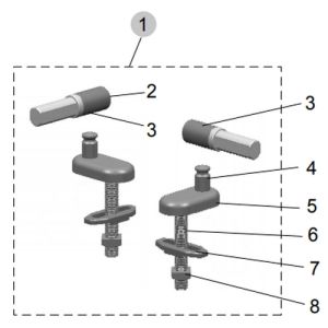 Ideal Standard Mia TV109AA set van 2 scharnieren chroom