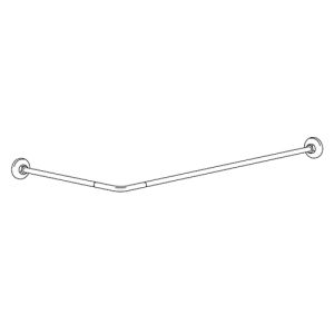 Inda A0144BAP douchestang 170x70cm glanzend aluminium