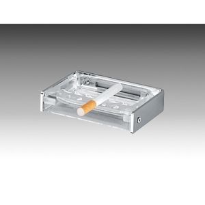 Inda Hotellerie A05300CR03 asbak wand chroom met helder transparant glazen bakje
