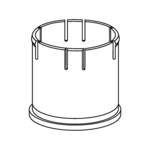 Inda R38140018 bakje van Polypropyleen voor toiletborstelgarnituur
