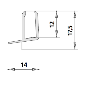 Kermi 2534045 set spatwaterdichtingen 2 x 55cm - 5mm