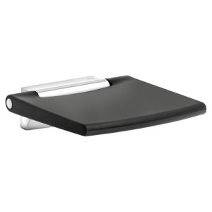 Keuco Collectie Plan 14983010037 klapzitting verchroomd/ zwartgrijs (RAL 7021)
