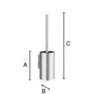 Smedbo Beslagsboden BB1035 toiletborstelgarnituur mat zwart edelstaal
