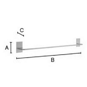 Smedbo Beslagsboden B1036 handdoekhouder 62.5cm geborsteld edelstaal