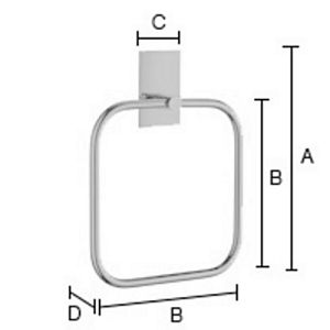Smedbo Beslagsboden B1038 handdoekring geborsteld edelstaal