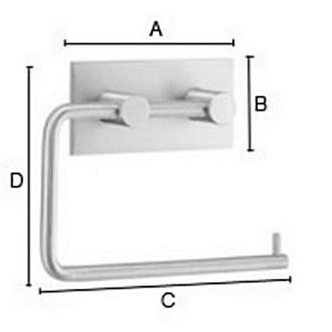 Smedbo Beslagsboden BX1098 toiletrolhouder mat wit edelstaal