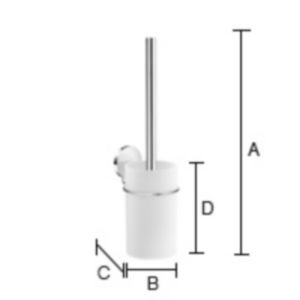 Smedbo Beslagsboden BK333 toiletborstelgarnituur gepolijst edelstaal