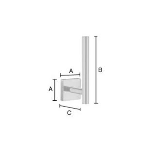 Smedbo House RS320 reserverolhouder mat chroom