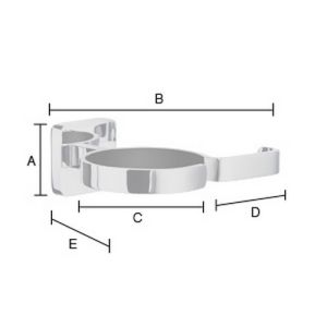 Smedbo Ice OK323 houder voor haardroger en stijltang chroom