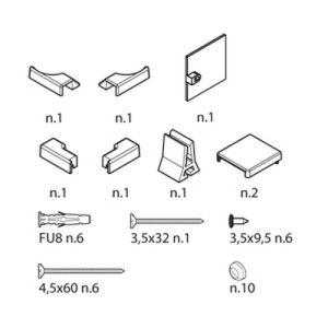 Novellini R01BN1B1-K montageset chroom