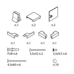 Novellini R01BN1BS1-K montageset chroom