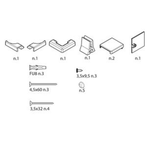 Novellini R01BNA01-O montageset goud