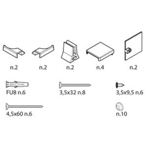Novellini R01BNR01-D montageset wit 030/ chroom