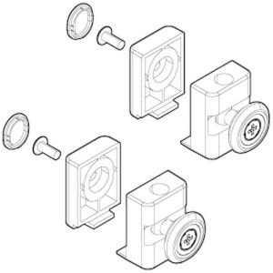 Novellini R07BJR01-68 set wieltjes grijs RAL 7046