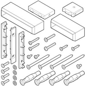 Novellini R801KUFRMO-H montageset frame zwart