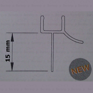 Provex 1200SA00F+ afwateringsstrip 92cm, 15mm hoog, transparant, voor glasdikte 6mm *niet meer leverbaar*