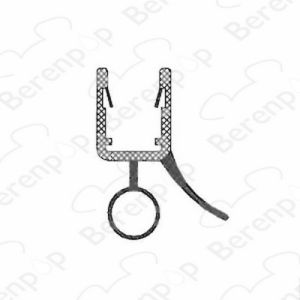 Riho 562010004 afwaterstrip met o-dichting en flapje, voorgebogen / 8mm