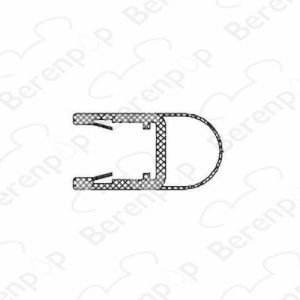 Riho 562010000 afdichtingsstrip, o-profiel, 201cm / 8mm