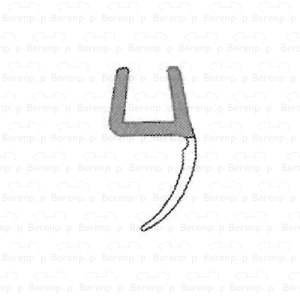 Sealskin Duka 1600 GUMN084 afdichtprofiel 195cm transparant, 6mm
