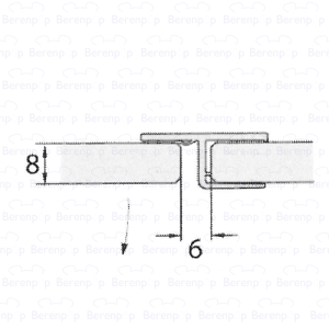 Sealskin Optix 600 - 700 TSS004 aanslagprofiel 201cm transparant, 8mm *niet meer leverbaar*