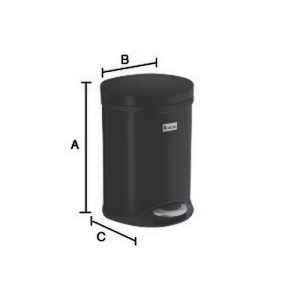 Smedbo Outline Lite FK665 pedaalemmer 6 liter mat zwart