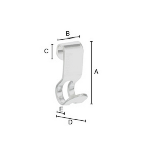 Smedbo Sideline DK2100 haak voor douchekorven (2 stuks) chroom