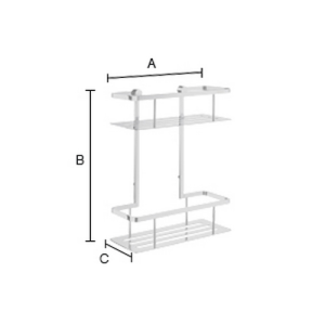Smedbo Sideline DK3012 dubbele draadkorf chroom