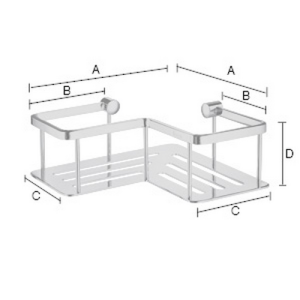 Smedbo Sideline DK3025 hoekdraadkorf 20 cm chroom