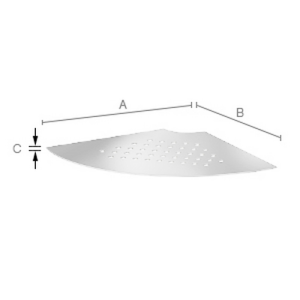 Smedbo Sideline DK3064 hoekplanchet gepolijst edelstaal