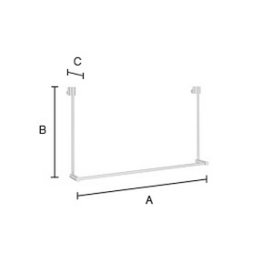 Smedbo Sideline DK3101 handdoekrek voor douchewand 60cm chroom