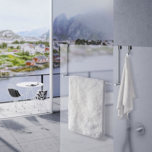 Smedbo Sideline DK3101 handdoekrek voor douchewand 60cm chroom