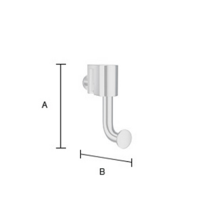 Smedbo Sideline DK3111 handdoekhaak voor douchewand chroom