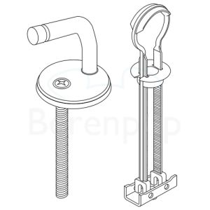 Villeroy en Boch Amadea 88100161 set vaste scharnieren chroom