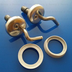 Villeroy en Boch Toboga 99650161 set vaste scharnieren chroom *niet meer leverbaar*