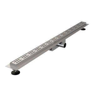 Brauer DR-SSRF90NG douchegoot Small met standaard rooster en flens 5 x 90cm RVS geborsteld