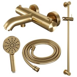 Brauer Edition 5-GG-041-2 opbouw baddouche thermostaatkraan SET 02 goud geborsteld PVD