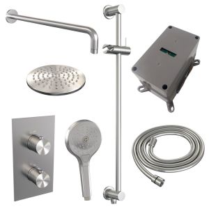 Brauer Edition 5-NG-068 thermostatische inbouw regendouche 3-weg omstelling SET 45 RVS geborsteld PVD