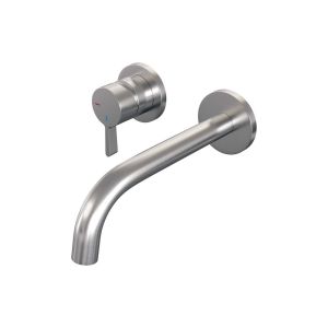 Brauer Edition 5-NG-083-B1-65 inbouw wastafelmengkraan met gebogen uitloop en rozetten model E2 RVS geborsteld PVD