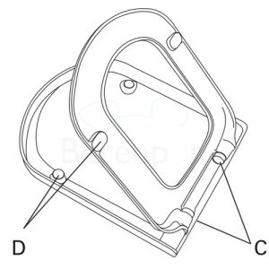 Villeroy en Boch Sentique 92205461 set verstelbare scharnieren chroom