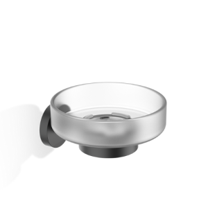 Decor Walther Basic 0530760 BA WSS zeephouder wit gesatineerd glas/ mat zwart