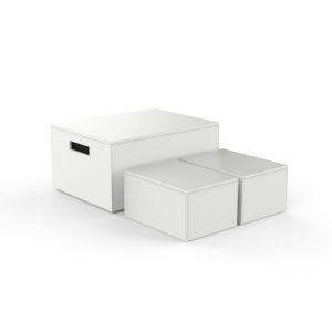 Decor Walther Brownie 0943050 BROWNIE 3BOX set van 3 multi boxen kunstleder wit