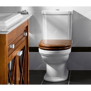 Villeroy en Boch Hommage 99266100 toiletzitting met deksel notenboom gebeitst