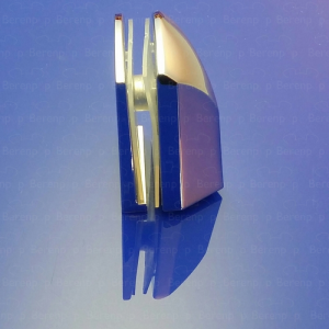 PDPlan Labyrinth glasbevestiging rechts beneden, chroom *niet meer leverbaar*