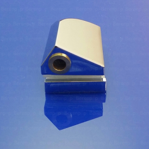 PDPlan Labyrinth glasbevestiging rechts beneden, chroom *niet meer leverbaar*