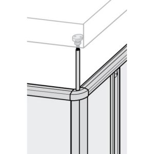Huppe 1002, 054204 verticale afdichtingsstrip/ magneetstrip *niet meer leverbaar*