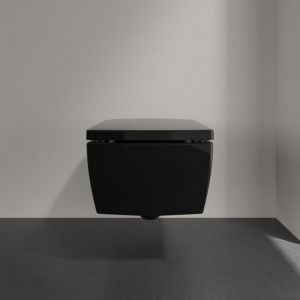 Villeroy en Boch Memento 2.0 8M24S1S0 toiletzitting met deksel Glossy Black