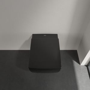Villeroy en Boch Memento 2.0 8M24S1S0 toiletzitting met deksel Glossy Black