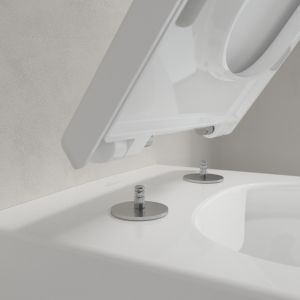 Villeroy en Boch Memento 2.0 8M24S1RW toiletzitting met deksel Stone White