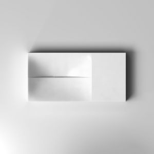 Clou Vale CL0313161R fontein 38x19cm met voorbewerkt kraangat rechts mat wit aluite